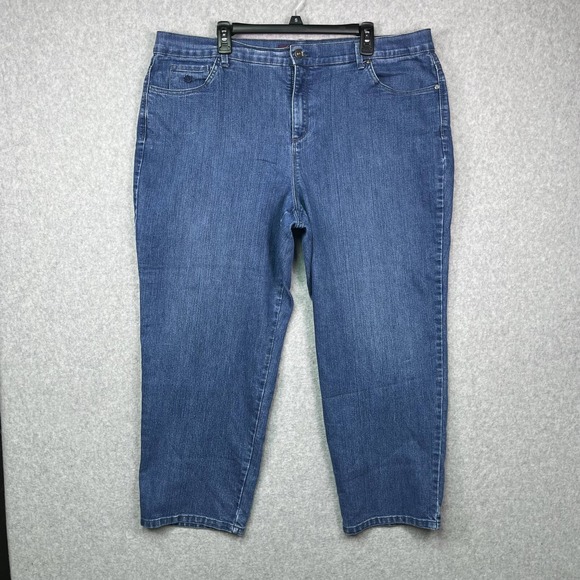 Gloria Vanderbilt Jeans Women's 22W Blue Denim Regular Fit Amanda 42x26.5 - Picture 1 of 11